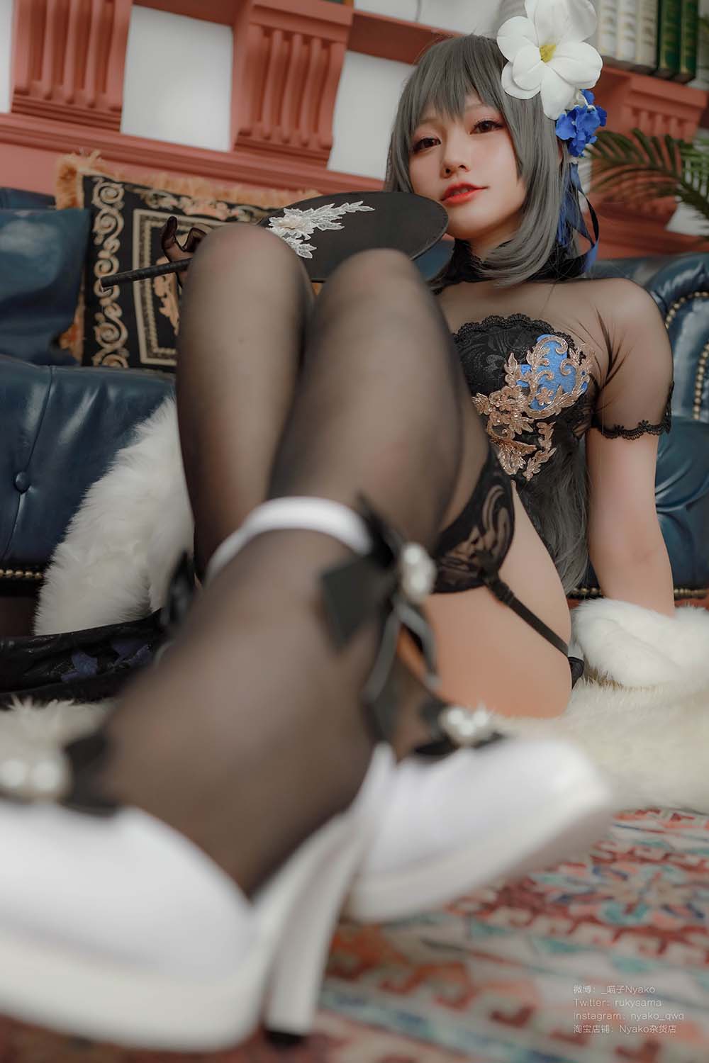 Nyako喵子 – 路易九世旗袍 Cosplay-第2张