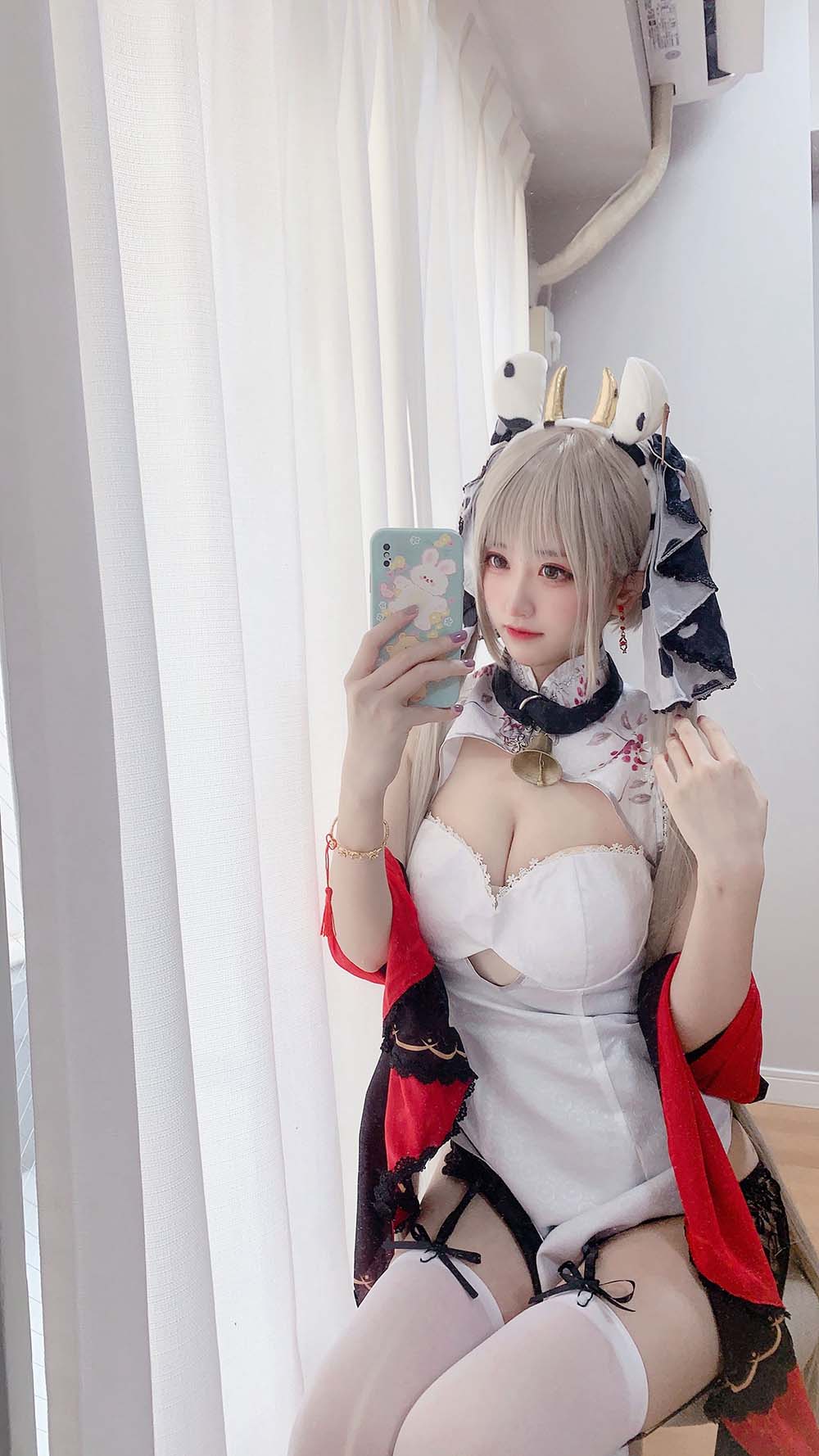 千阳(ちよ) – 可畏旗袍对镜拍 Cosplay-第2张