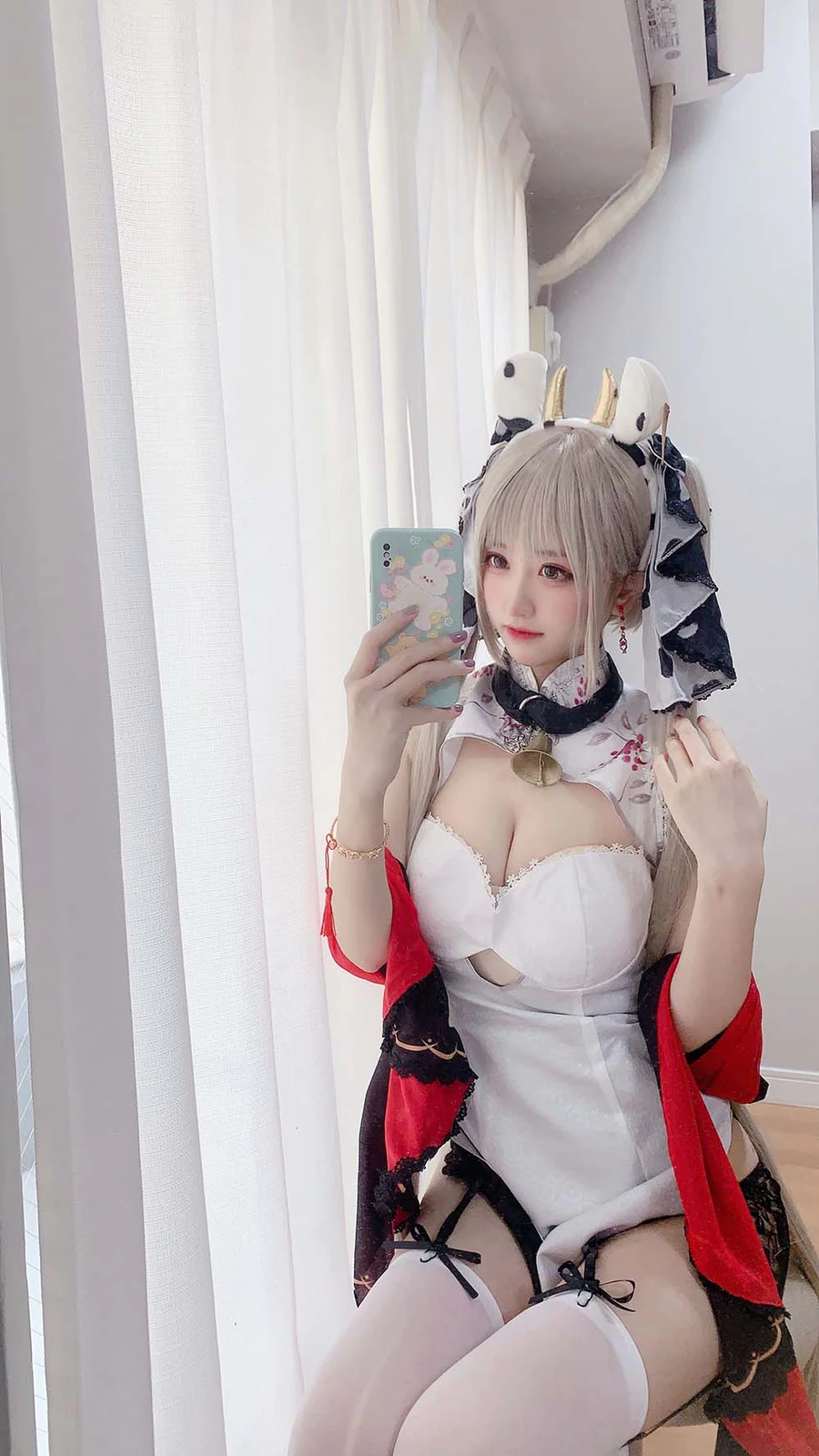 千阳(ちよ) – 可畏旗袍对镜拍 Cosplay-第2张