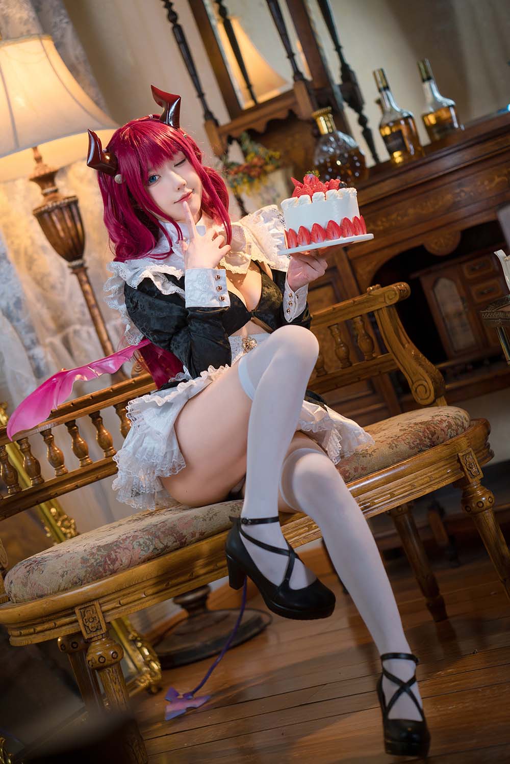 阿包也是兔娘 – 莉莉娅女仆 Cosplay-第2张