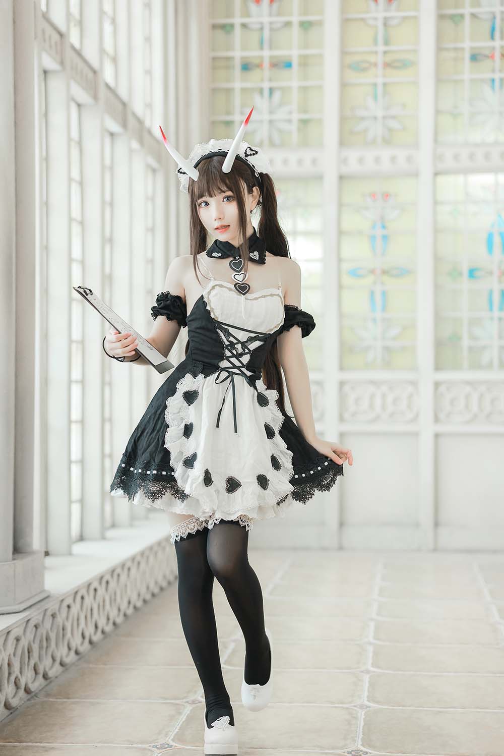 花柒Hana – 能代女仆 Cosplay-第1张