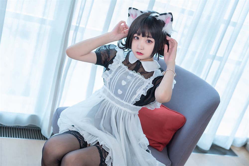 恩田直幸 – 奶牛猫女仆 Cosplay-第1张