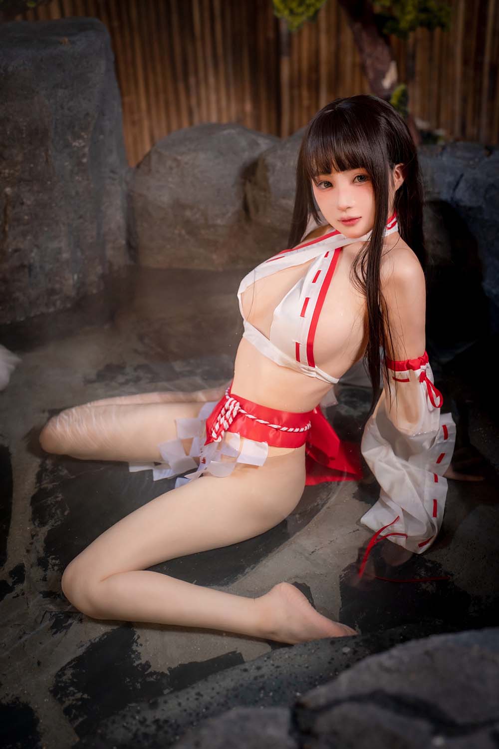 桜井宁宁 – 纯洁巫女 Cosplay-第1张