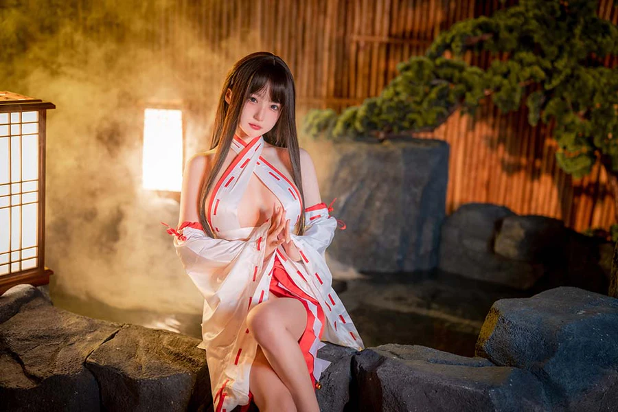 桜井宁宁 – 纯洁巫女 Cosplay-第2张