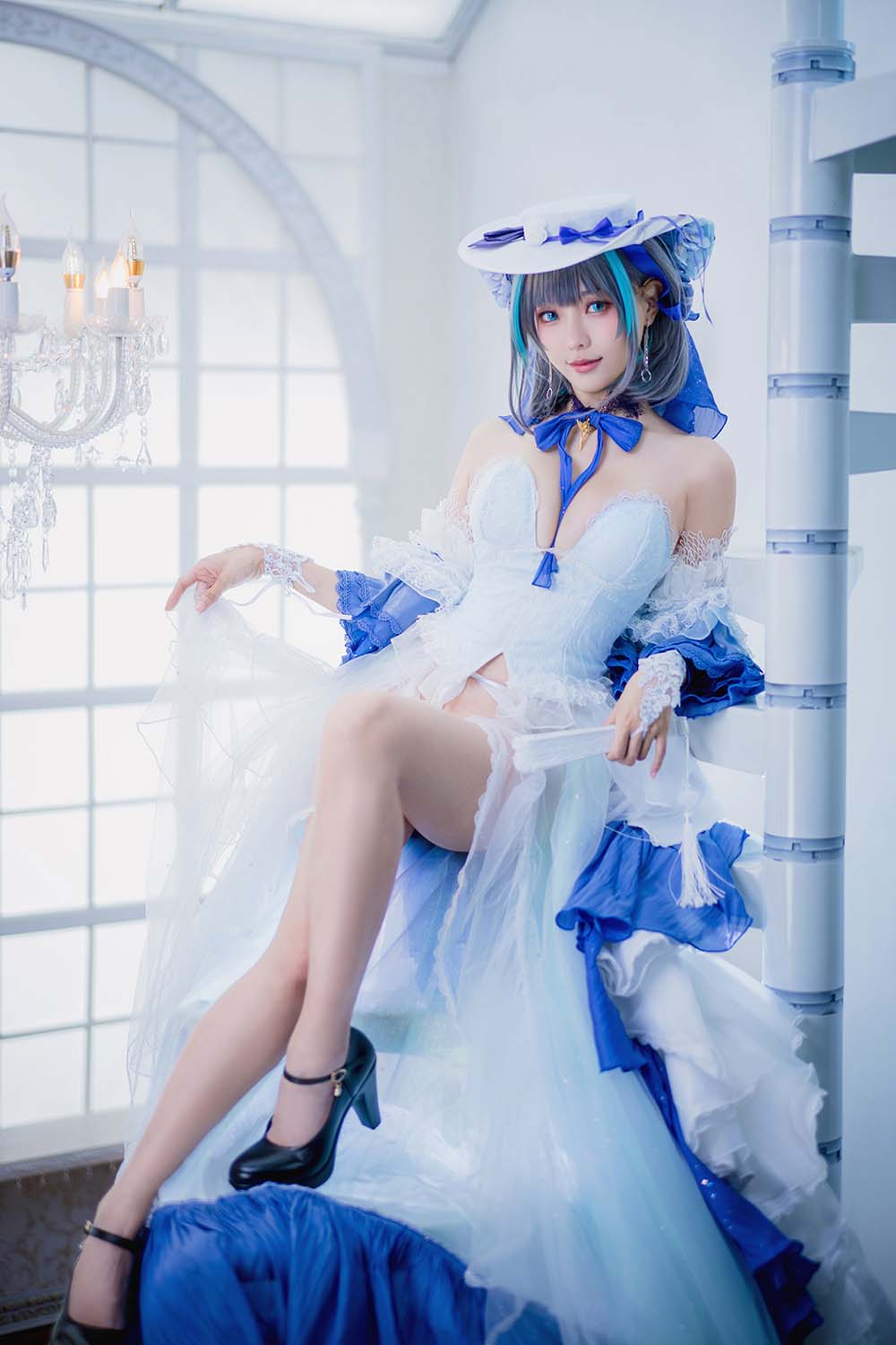 Ely_eee(ElyEE子) – Cheshire Dress 柴郡禮服 Cosplay-第2张