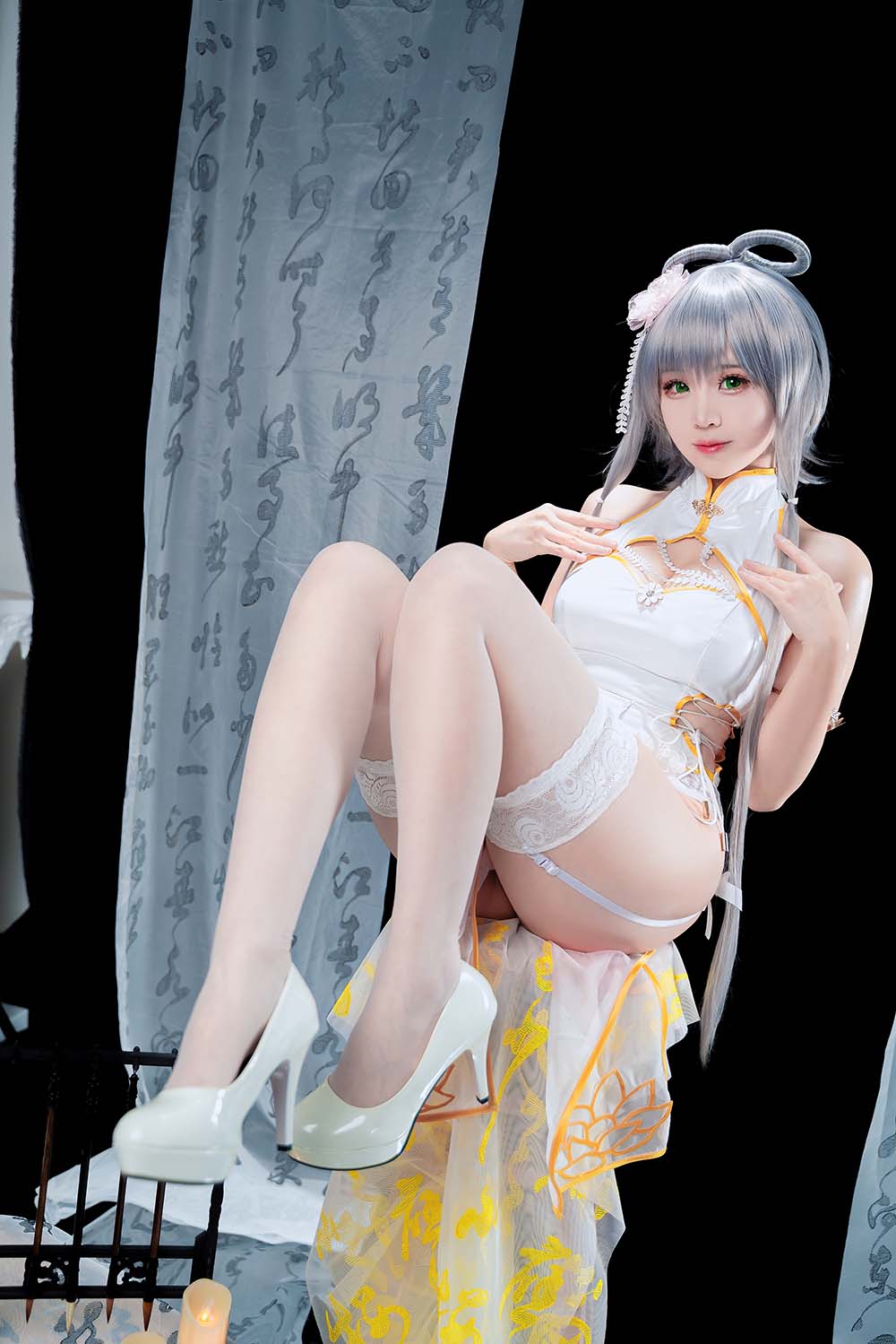 miko酱ww – 洛天依旗袍 Cosplay-第1张