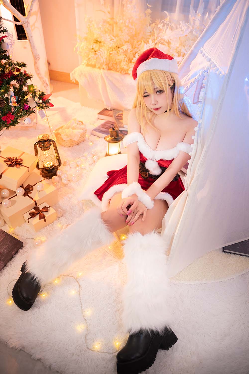 贞子蜜桃 – 喜多川夢海 圣诞 Cosplay-第1张