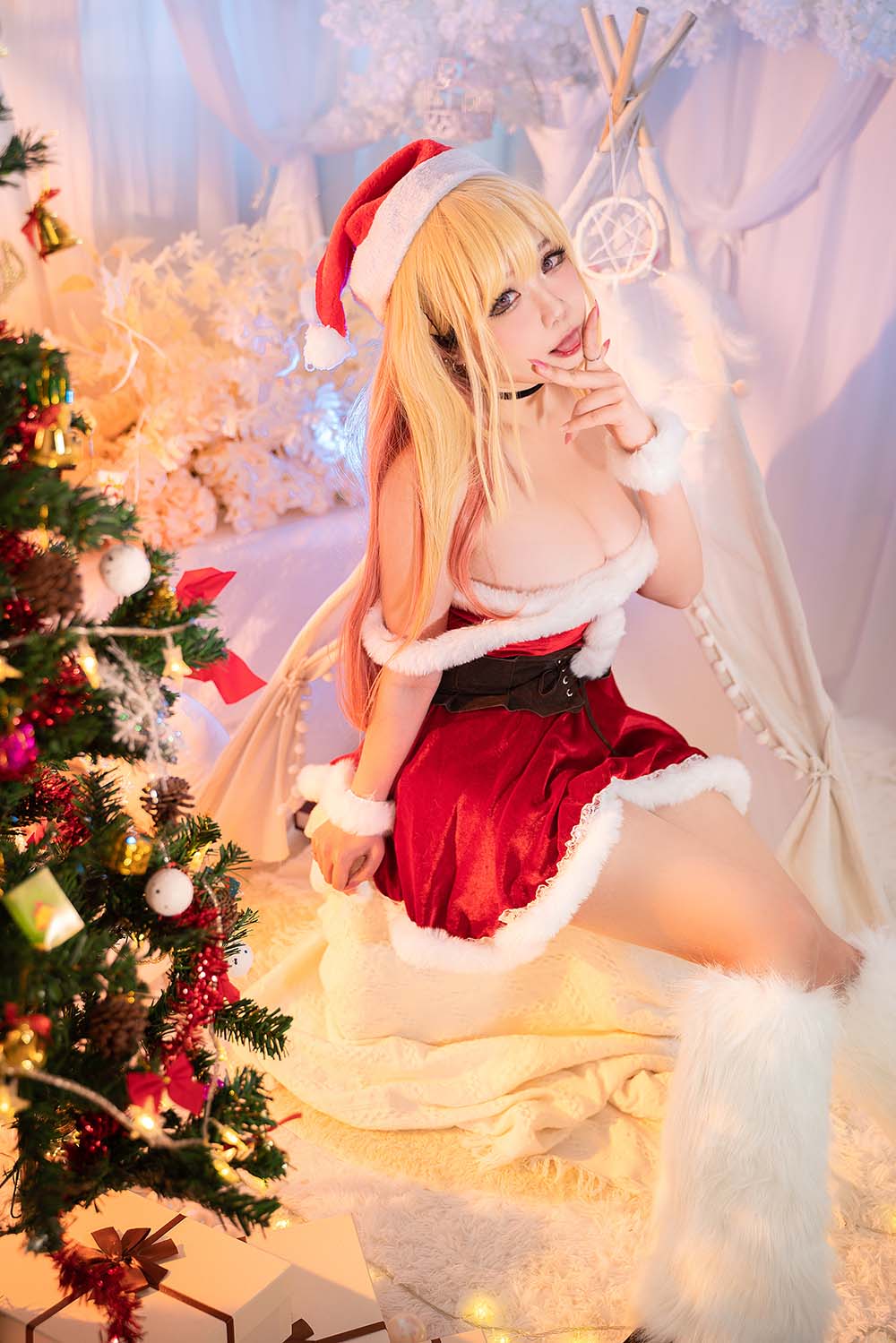 贞子蜜桃 – 喜多川夢海 圣诞 Cosplay-第2张