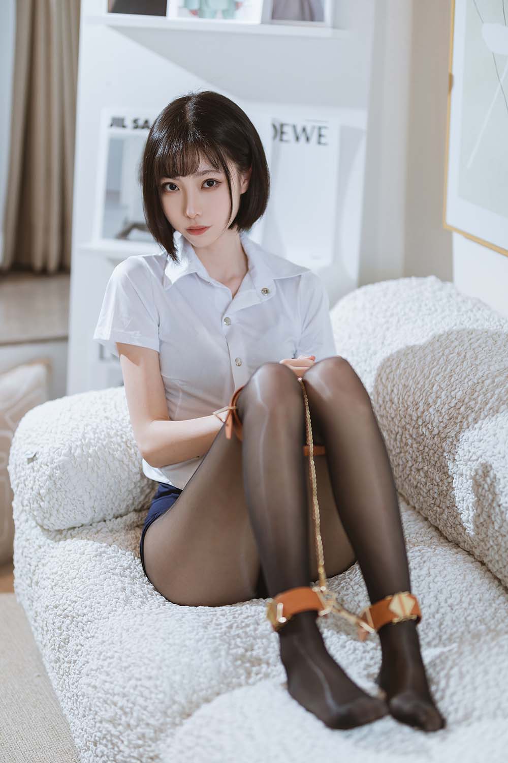 许岚(叁月life) – 束缚黑丝 Cosplay-第2张