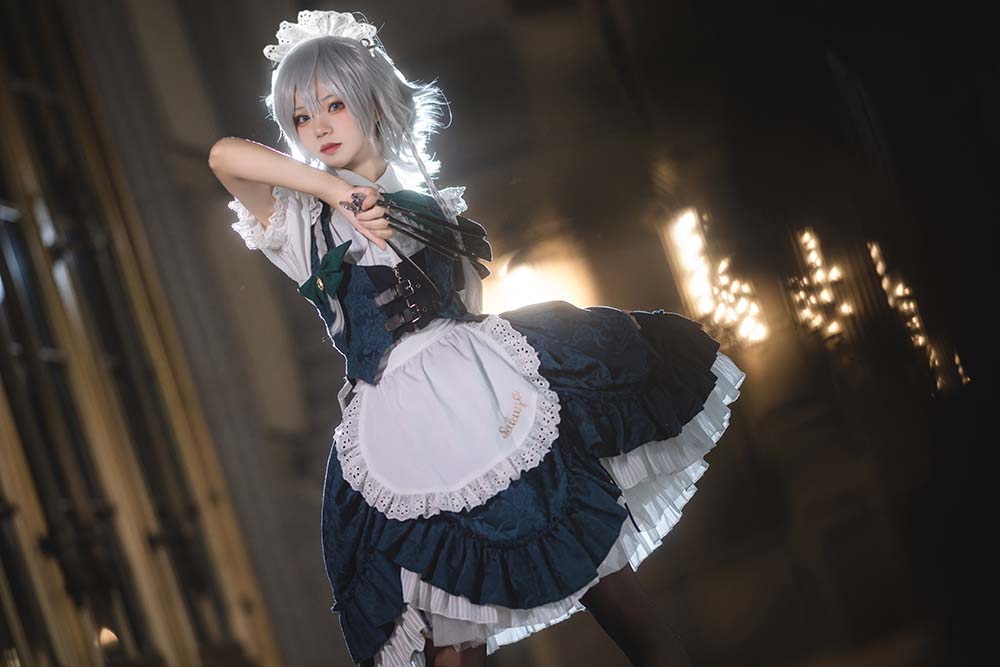 花柒Hana – 星雨咲夜女仆 Cosplay-第1张