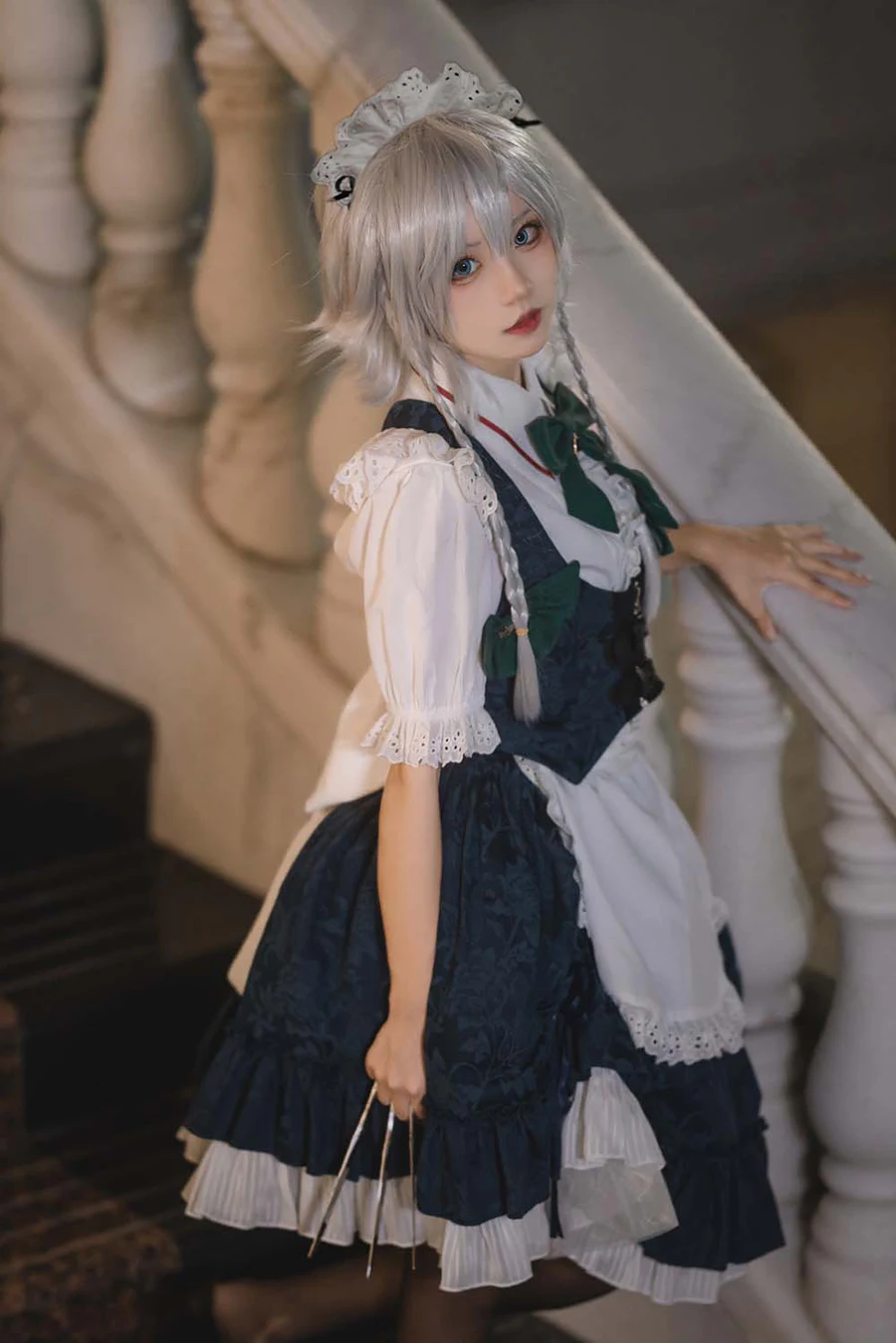 花柒Hana – 星雨咲夜女仆 Cosplay-第2张
