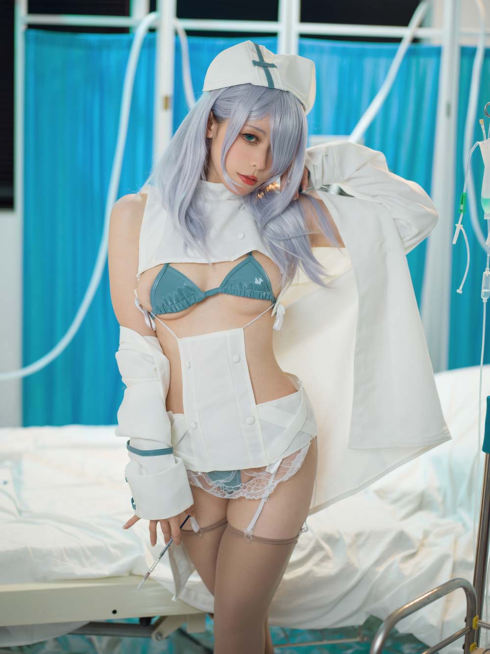 樱岛嗷一 – 魔太郎蓝白医生 Cosplay-第1张
