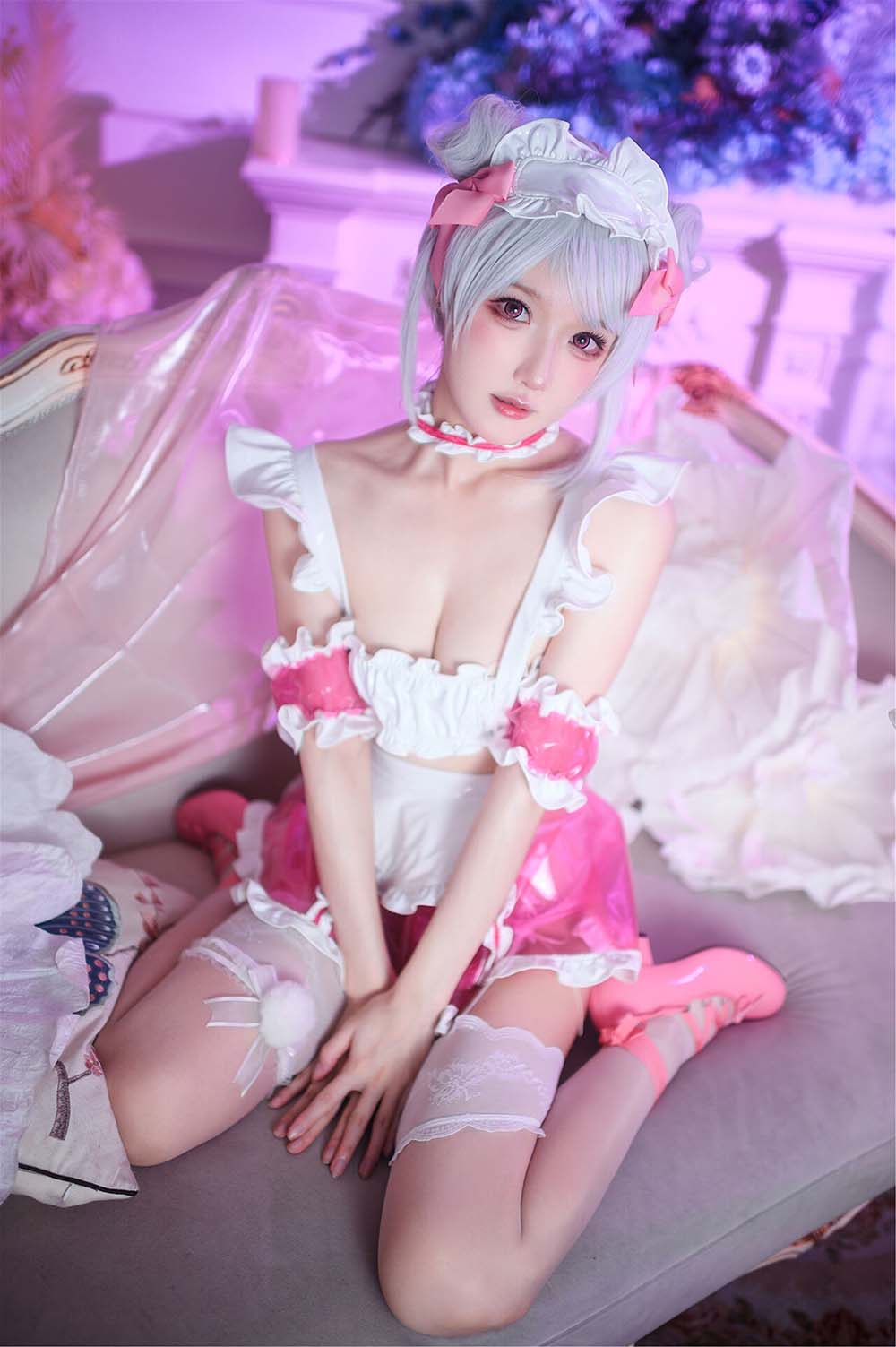阿包也是兔娘 – 七夕粉粉女仆 Cosplay-第1张