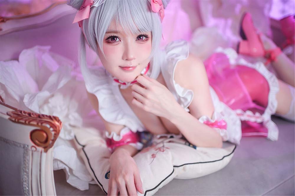 阿包也是兔娘 – 七夕粉粉女仆 Cosplay-第2张