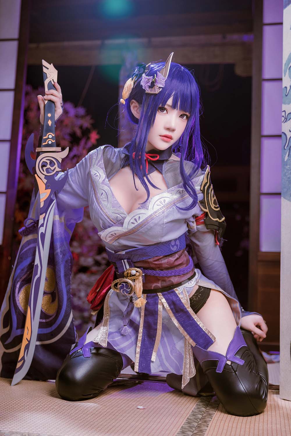 桜桃喵 – 雷电将军 Cosplay-第1张