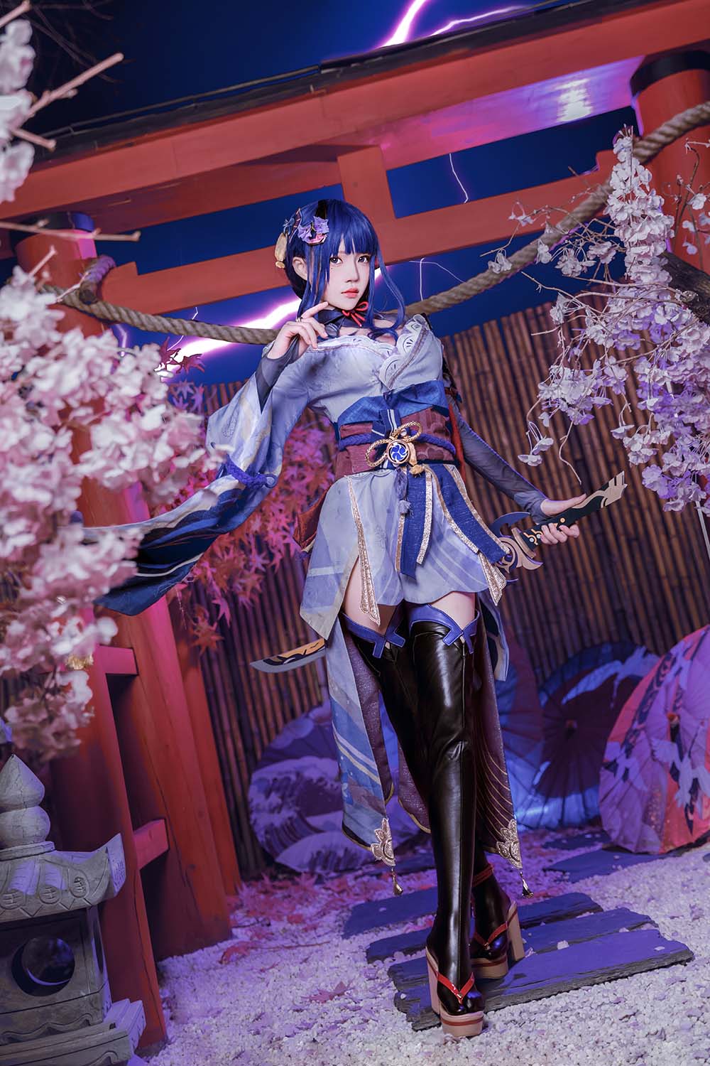 桜桃喵 – 雷电将军 Cosplay-第2张