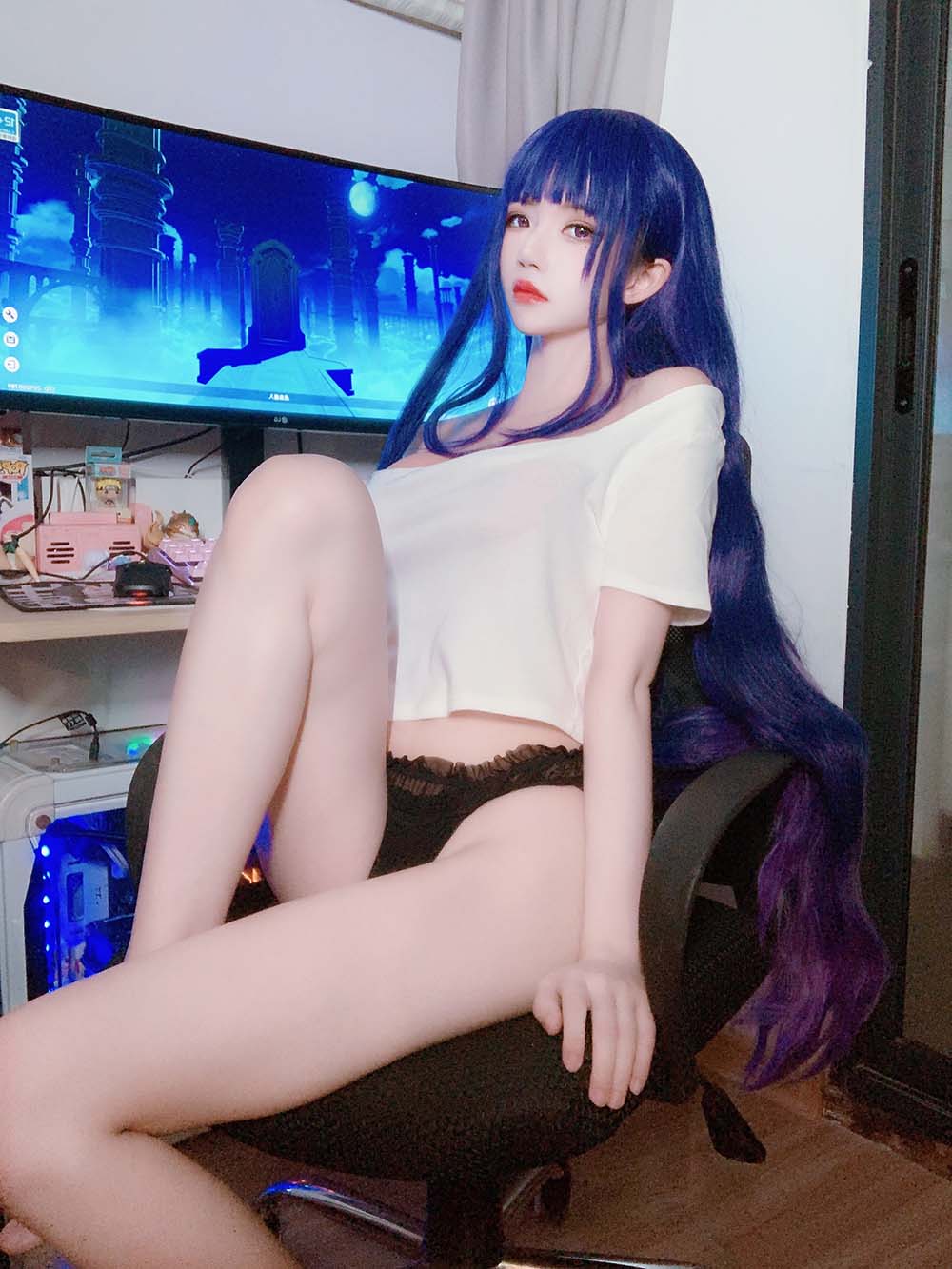 桜桃喵 – 雷电将军自拍 Cosplay-第1张
