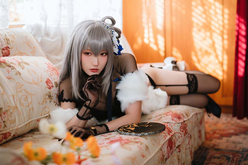 瓜希酱 – 碧蓝航线 路易九世旗袍 Cosplay-第2张