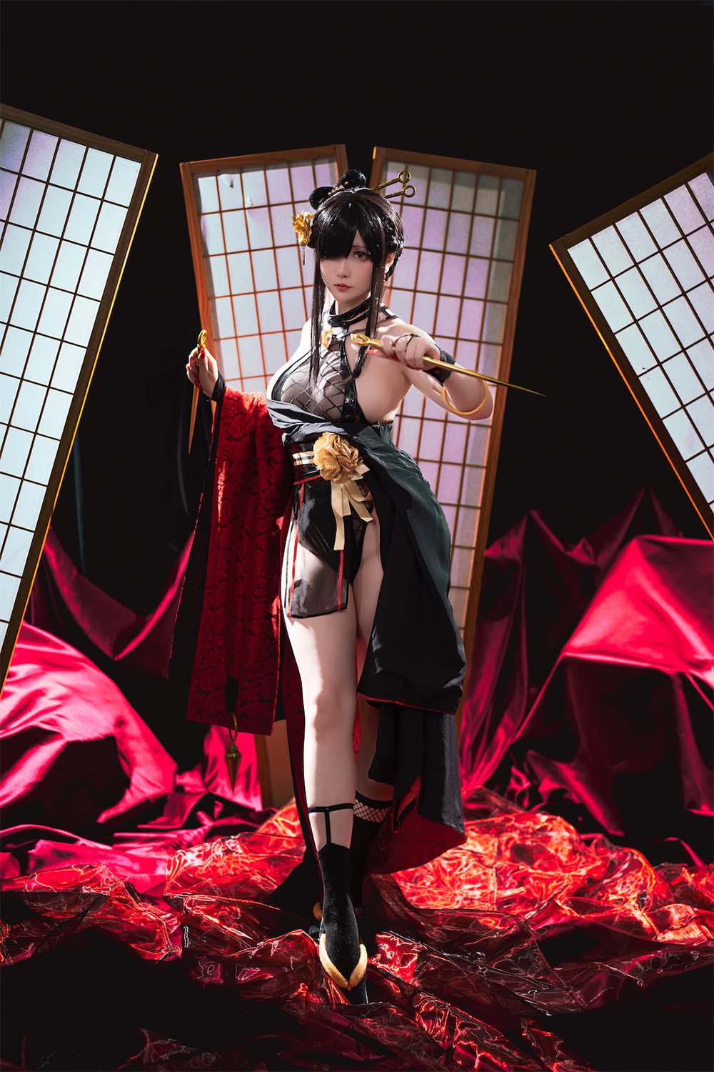 星之迟迟 – 圣诞节 约尔 同人和风战斗服 Cosplay-第2张