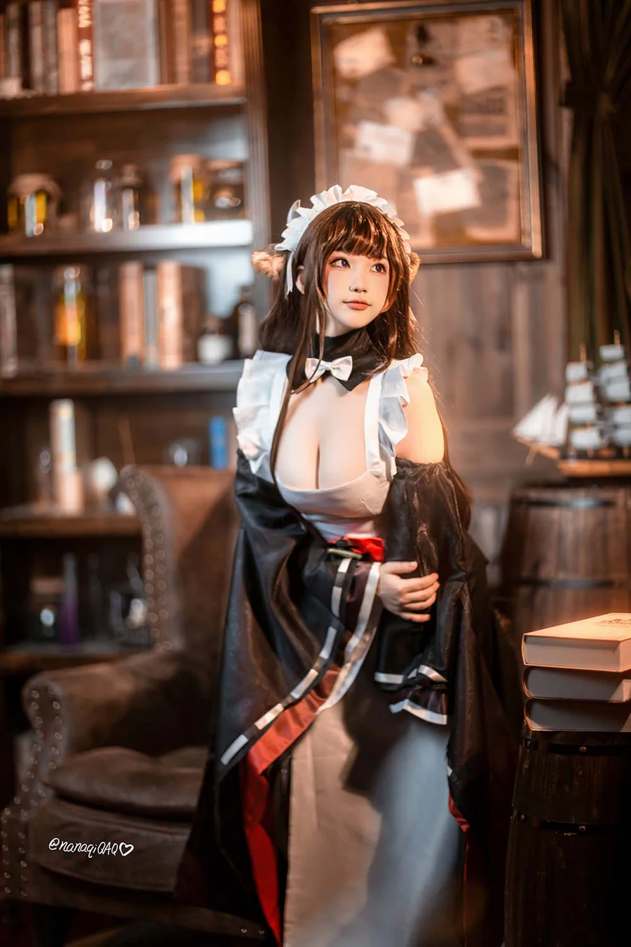 七七娜娜子 – 牛牛女仆 Cosplay-第1张