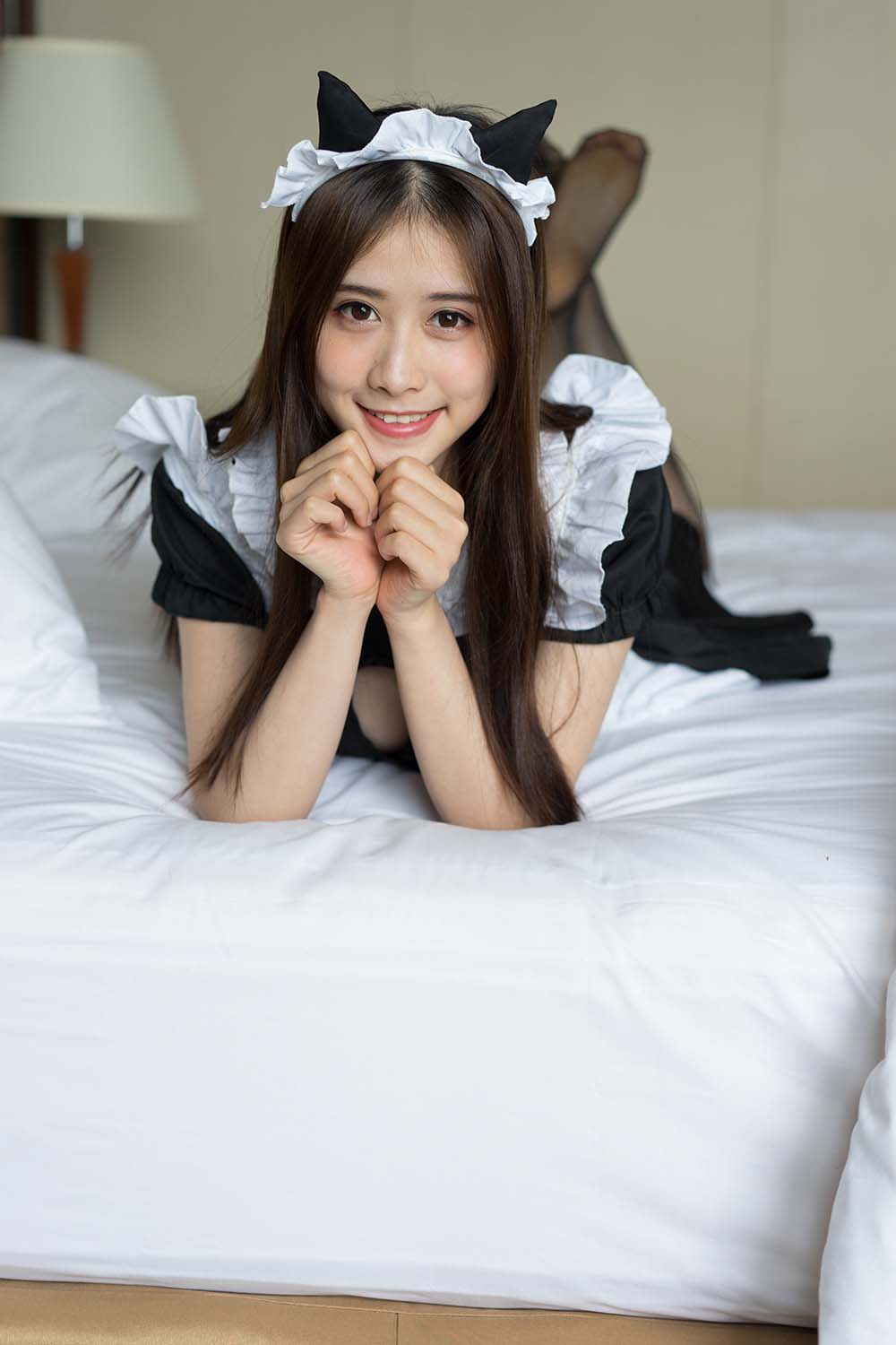 一只小仙若 – 黑丝女仆 Cosplay-第2张