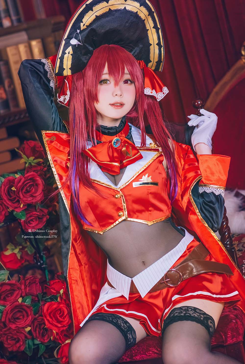 霜月shimo – Houshou Marine Cosplay-第1张