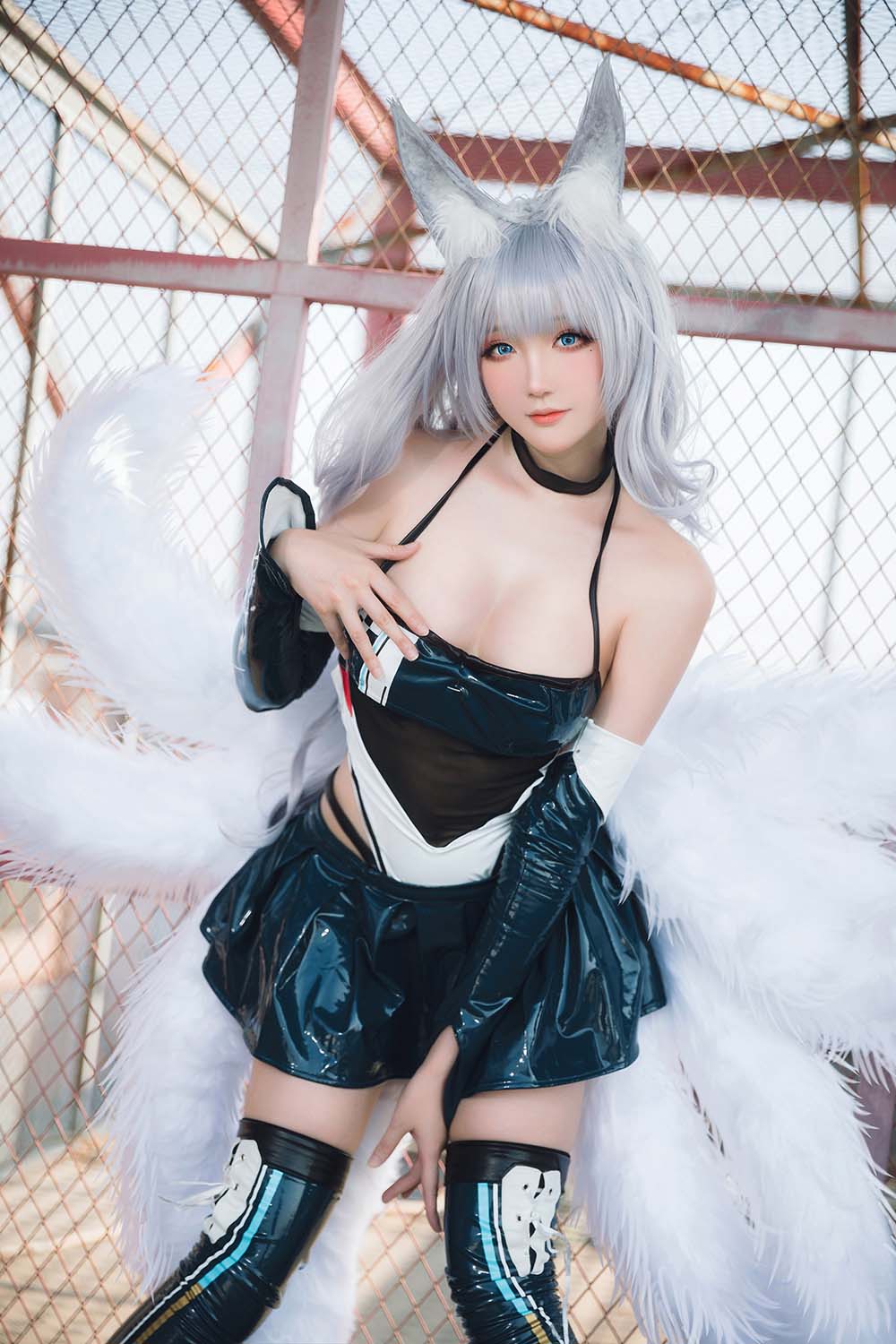 瓜希酱 – 碧蓝航线 信浓赛车 Cosplay-第1张