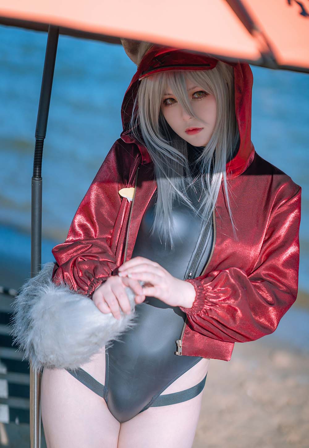 w百合欧皇子w – 明日方舟 轻风 LB01 红 Cosplay-第1张