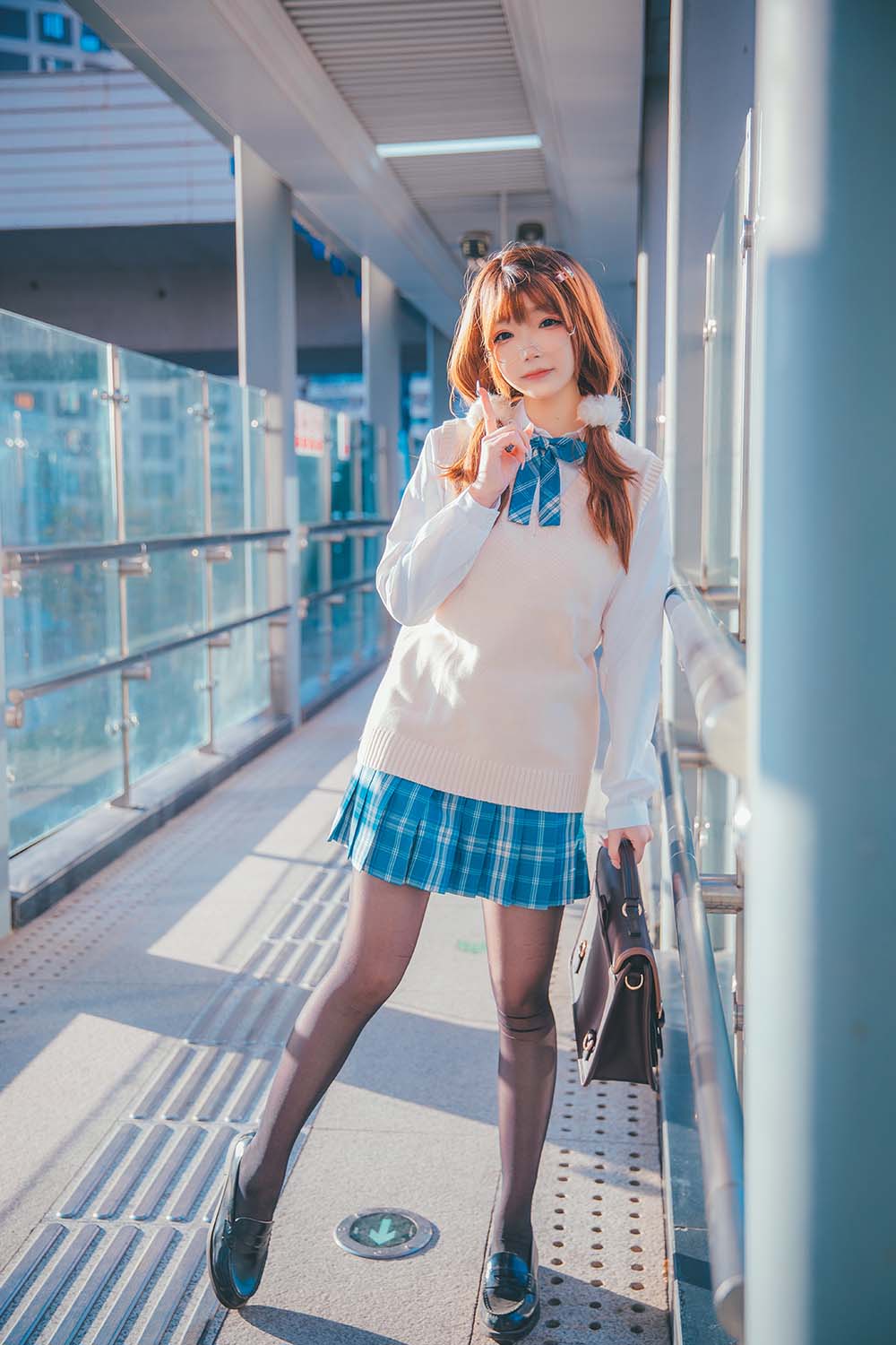 雪琪 – JK夕阳 Cosplay-第1张