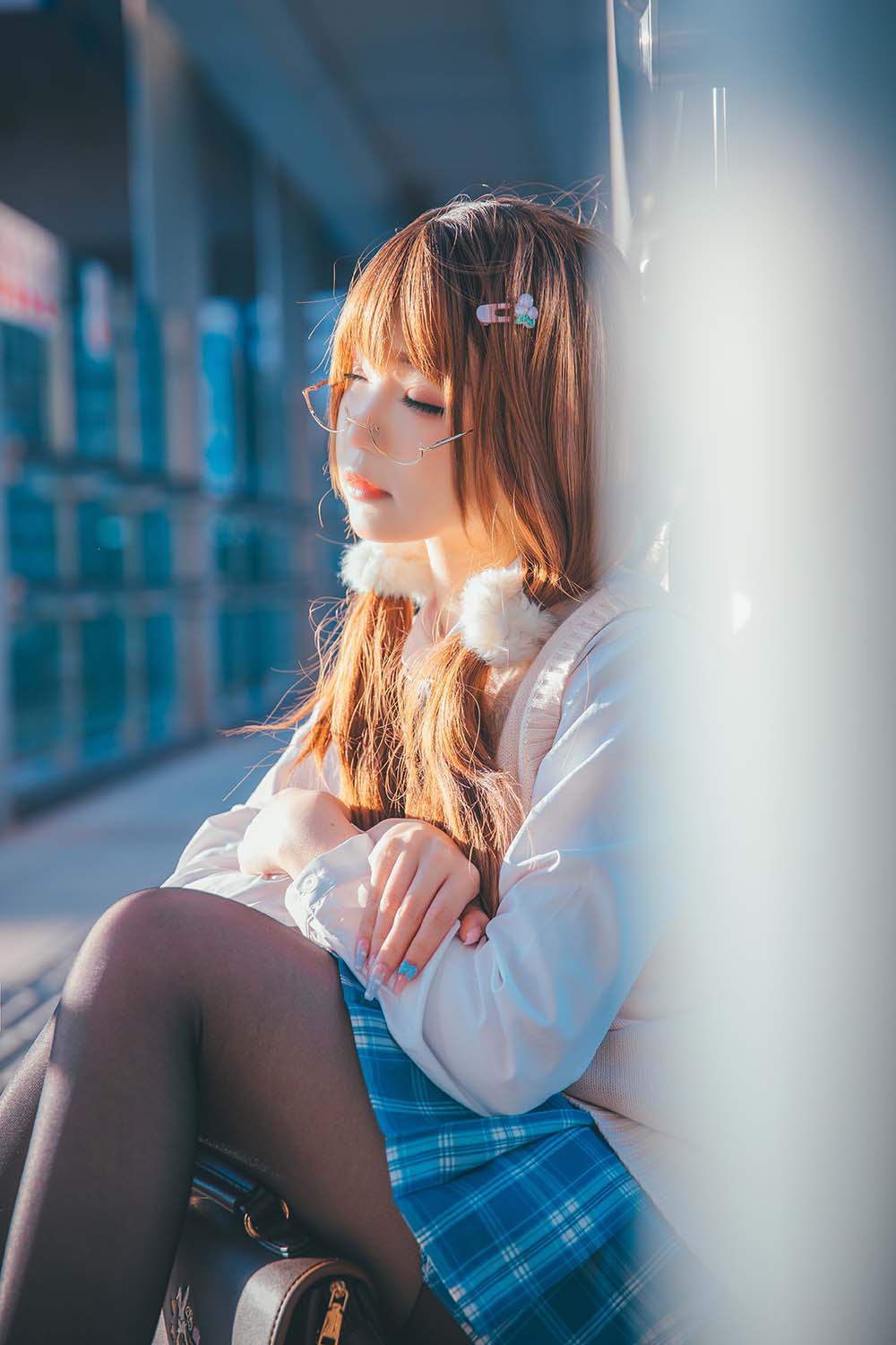 雪琪 – JK夕阳 Cosplay-第2张