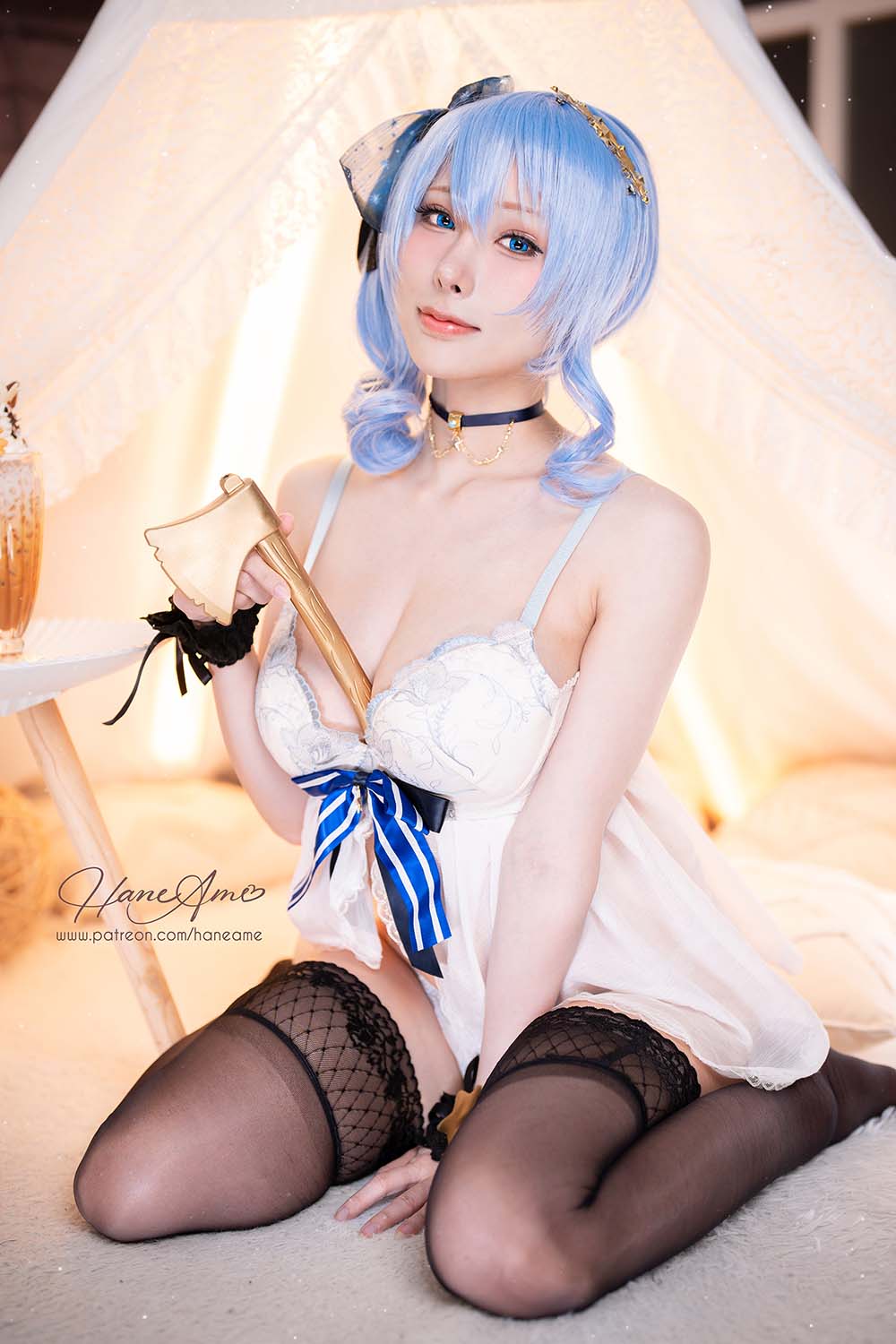 Hane Ame 雨波写真 – Hololive Suise 星街彗星 Cosplay-第1张