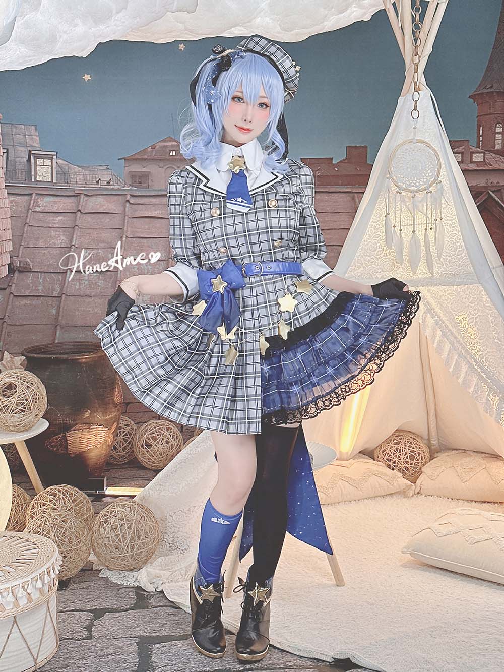 Hane Ame 雨波写真 – Hololive Suise 星街彗星 Cosplay-第2张