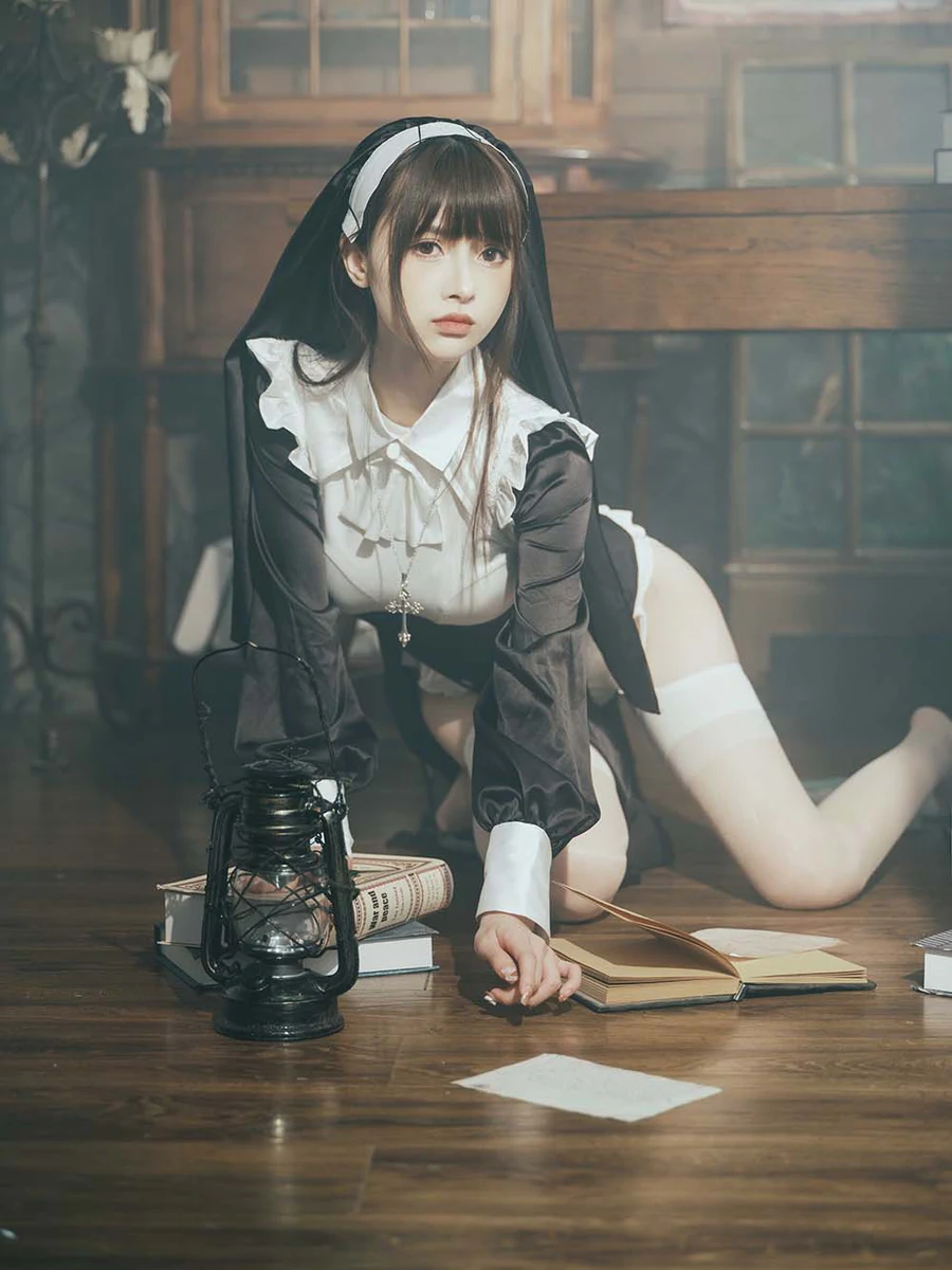河豚抚子 – 修女 Cosplay-第2张