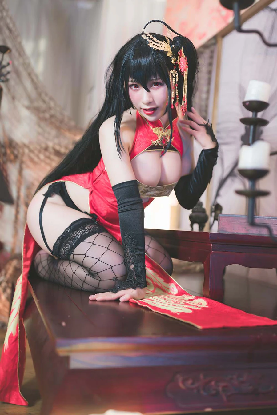 柘烟_Zuken – 大凤旗袍 Cosplay-第1张