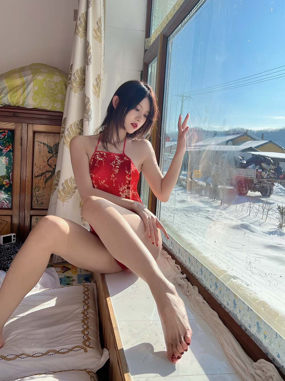 就是阿朱啊性感唯美写真《红肚兜》视图 Cosplay-第1张