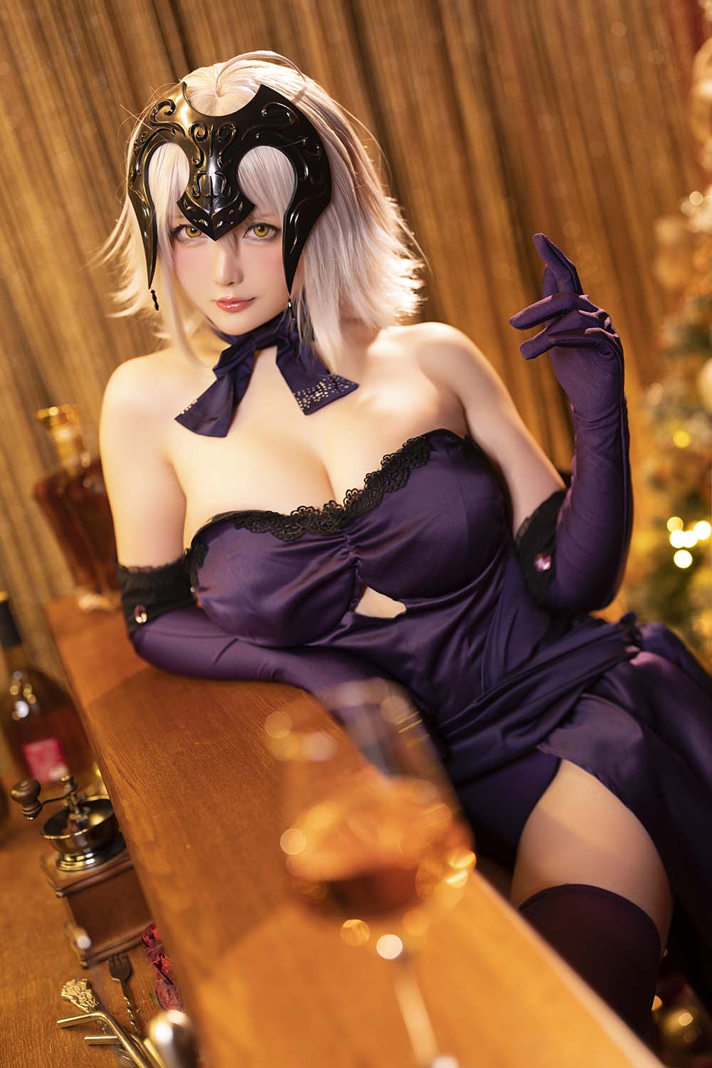 星之迟迟 – 圣诞节 黑贞 Cosplay-第1张