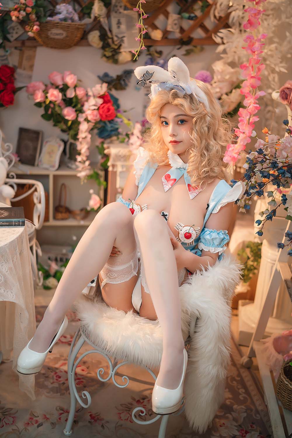 蜜汁猫裘 – 爱丽丝梦游仙境 兔子先生 Cosplay-第2张
