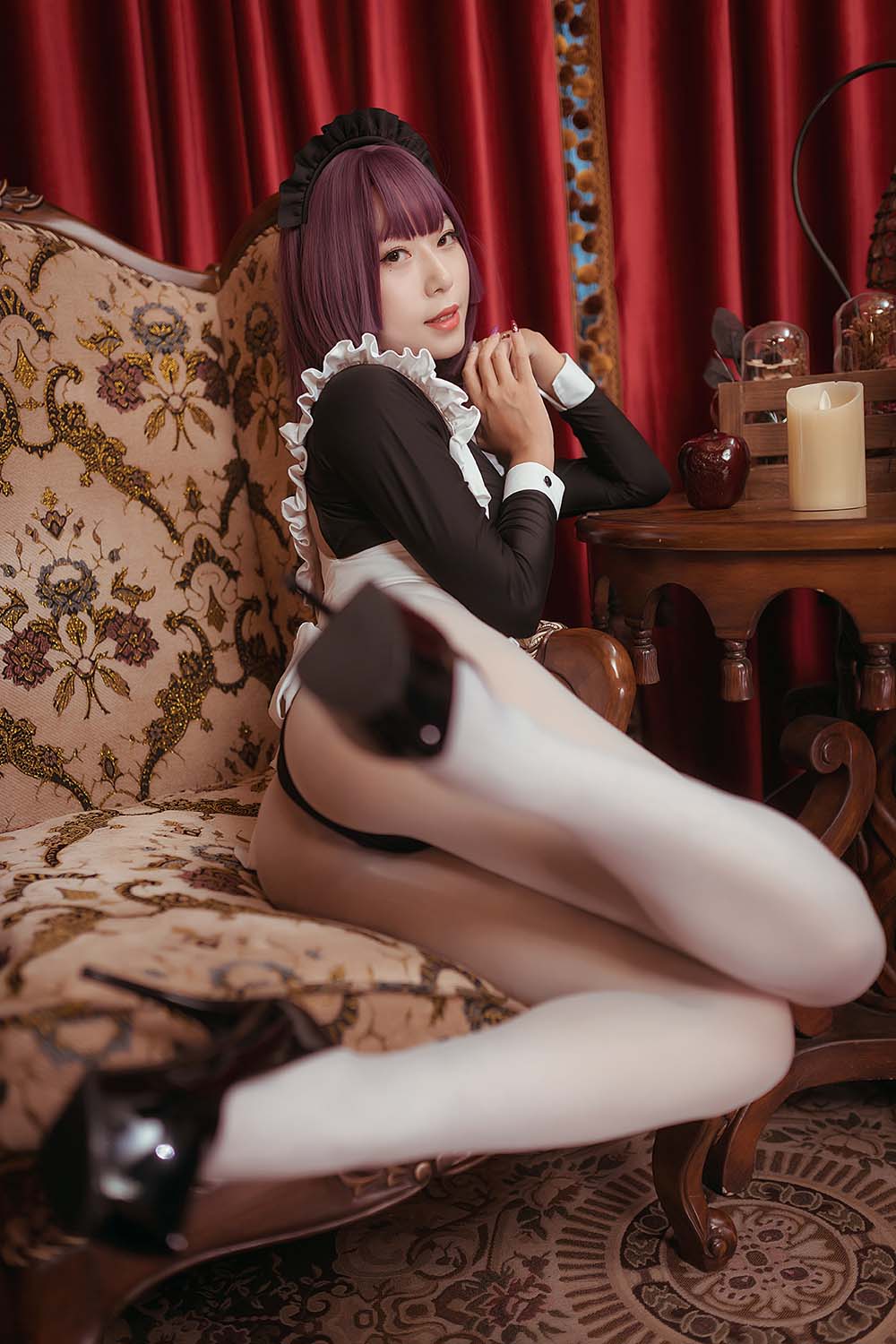 Money冷冷 – 高叉女仆 Cosplay-第1张