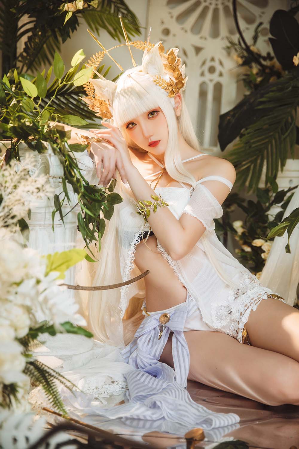 瓜希酱 – 明日方舟 白金泳装 (Platinum) Cosplay-第2张