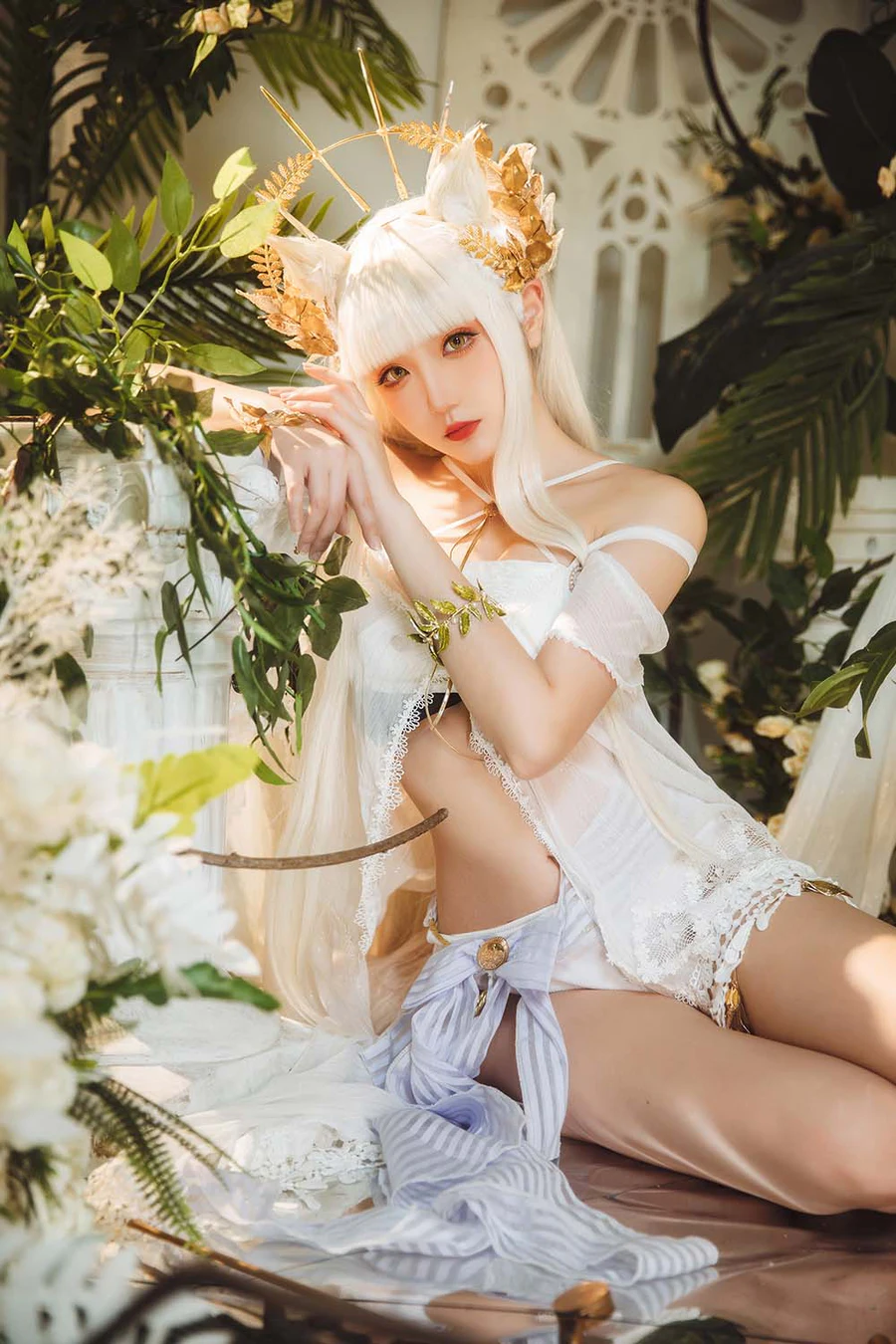 瓜希酱 – 明日方舟 白金泳装 (Platinum) Cosplay-第2张
