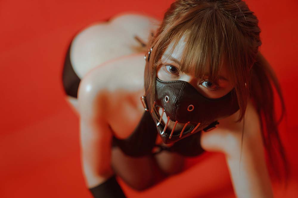 七月喵子 – 被捆的忍者 Cosplay-第2张