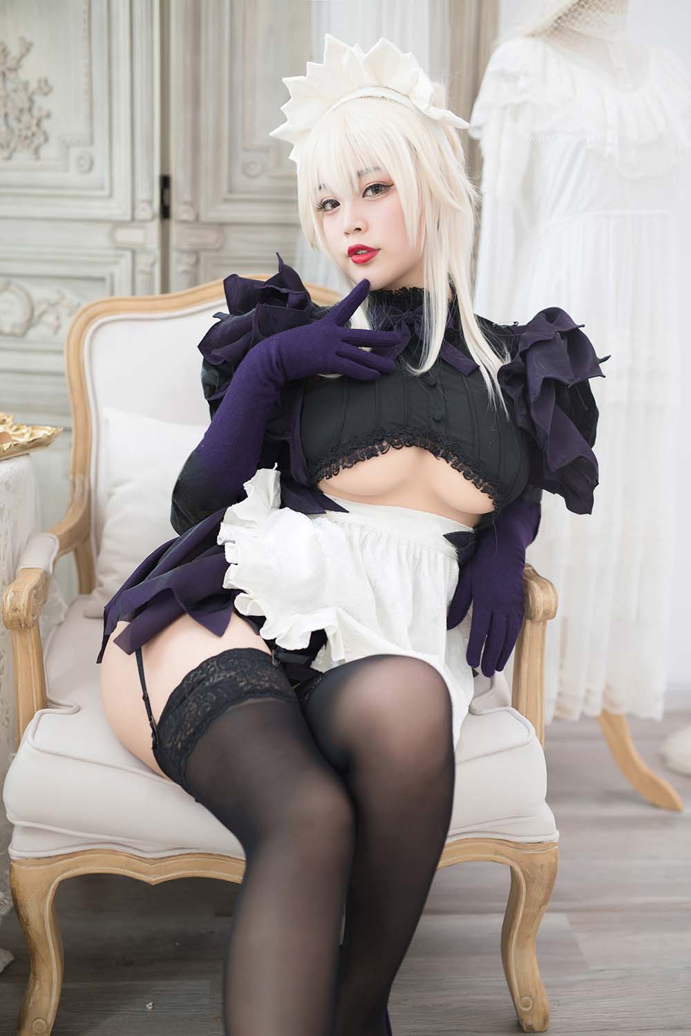白烨 – 黑枪呆女仆 Cosplay-第1张