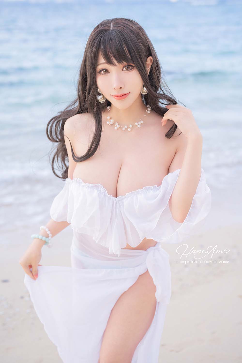 Hane Ame 雨波写真 – Original White sand love in Okinawa 白沙之戀 Cosplay-第1张