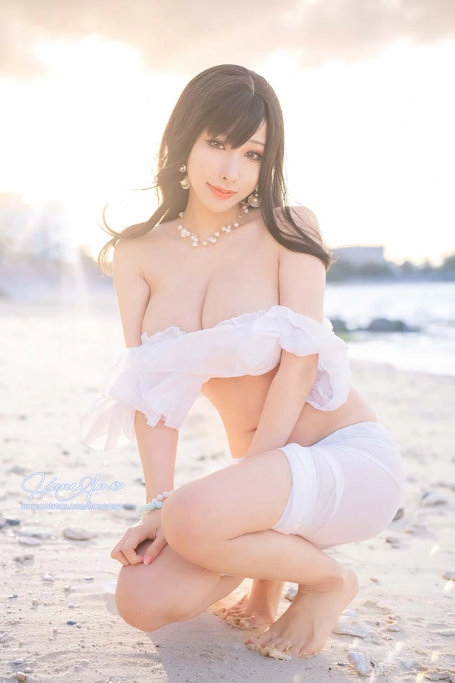Hane Ame 雨波写真 – Original White sand love in Okinawa 白沙之戀 Cosplay-第2张