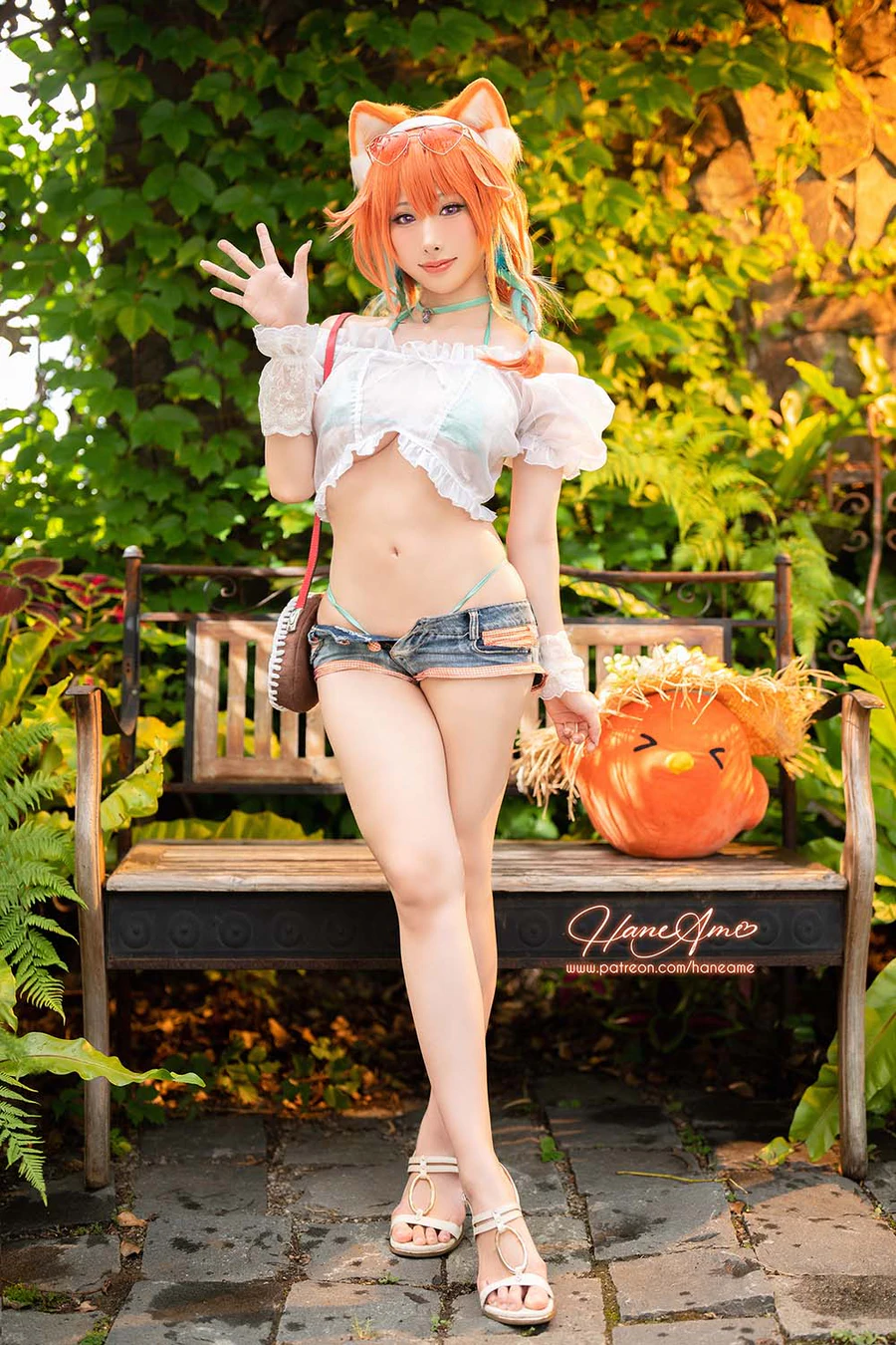 Hane Ame 雨波写真 – Hololive Takanashi Kiara 火雞旅遊 Cosplay-第1张