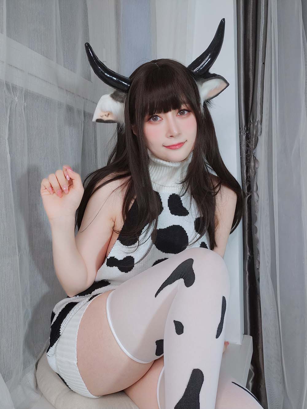 白银 – 可爱的奶牛 Cosplay-第1张