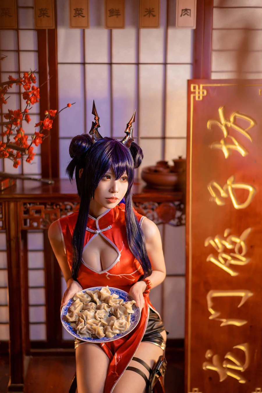 爱老师_PhD – 明日方舟 岁红霞 陈cos Cosplay-第2张