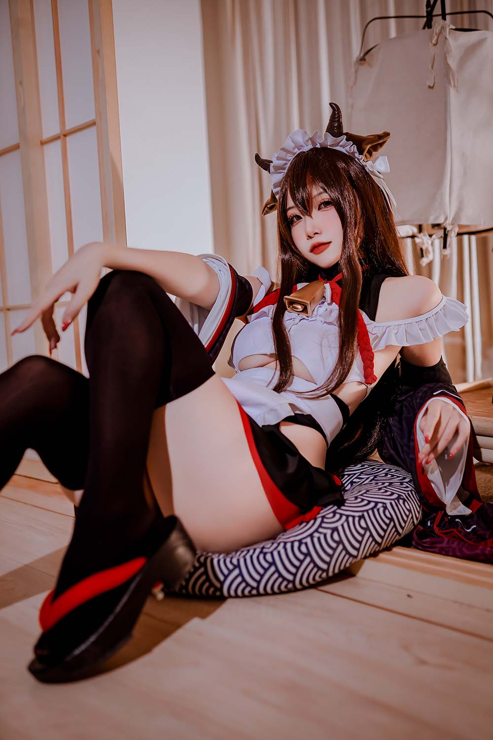 二佐Nisa – 碧蓝樫野女仆 Cosplay-第2张