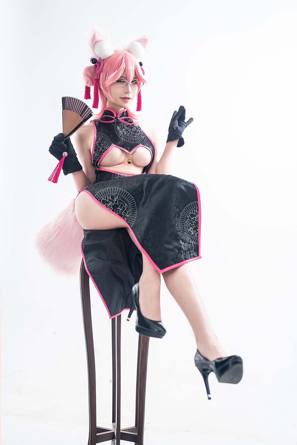 爱老师_PhD – 玉藻前 旗袍 Cosplay-第1张