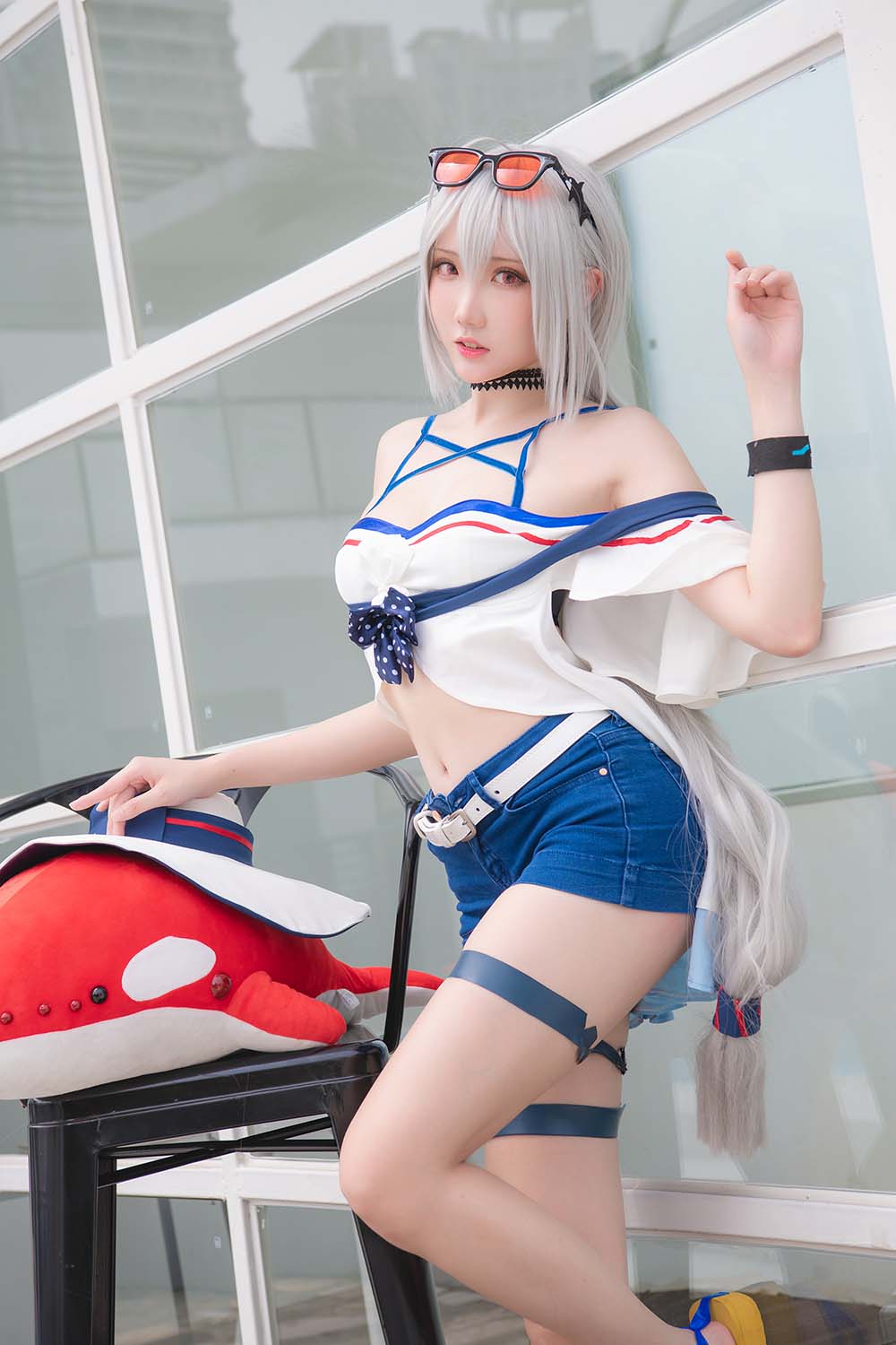 瓜希酱 – 斯卡蒂 Cosplay-第1张